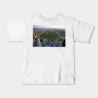 Central Park Painting From Above Kids T-Shirt